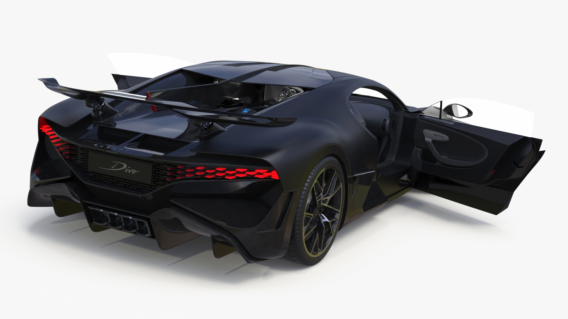 3D model Bugatti Divo Black Rigged