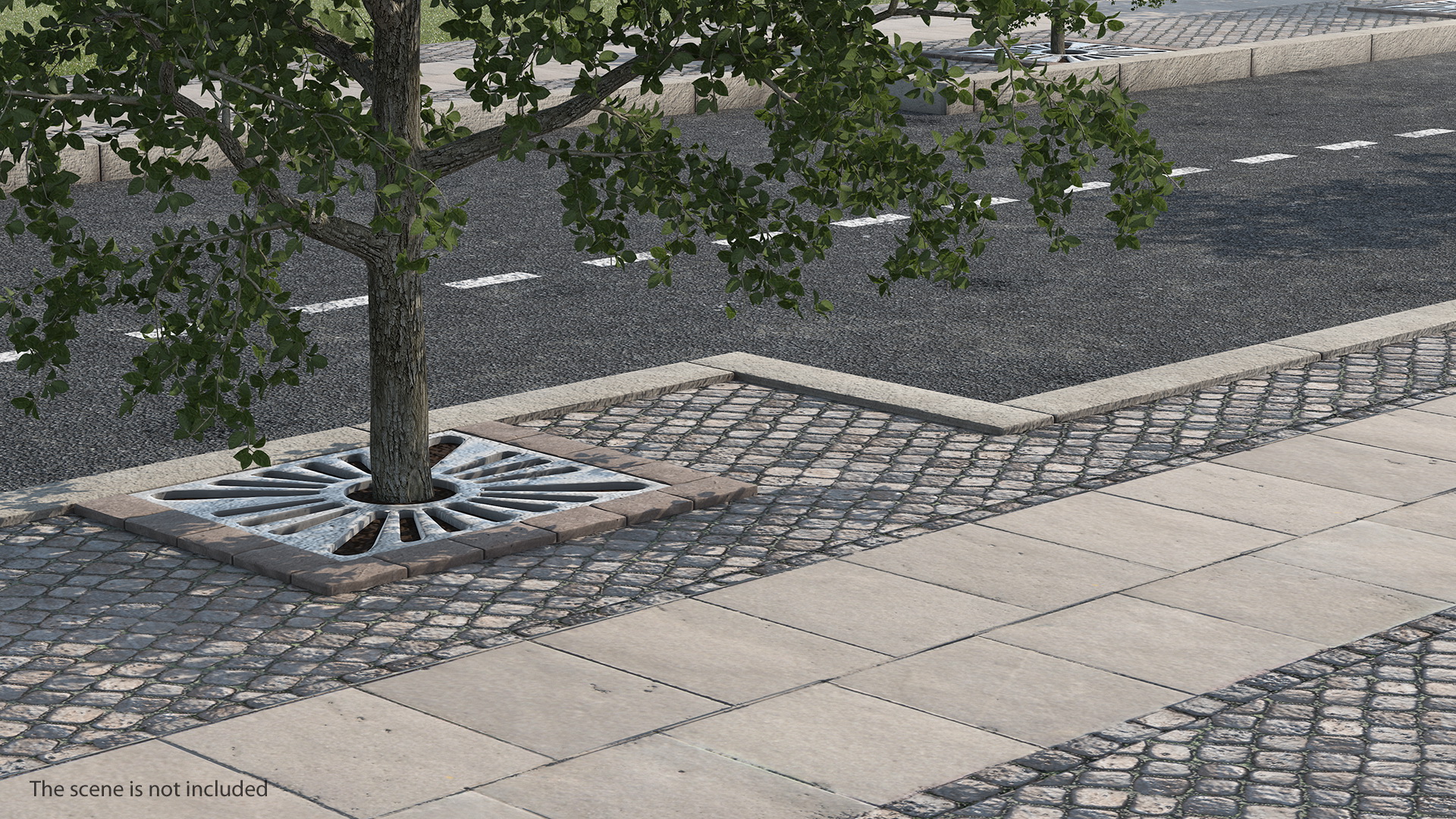 3D Street Fragment Asphalt model