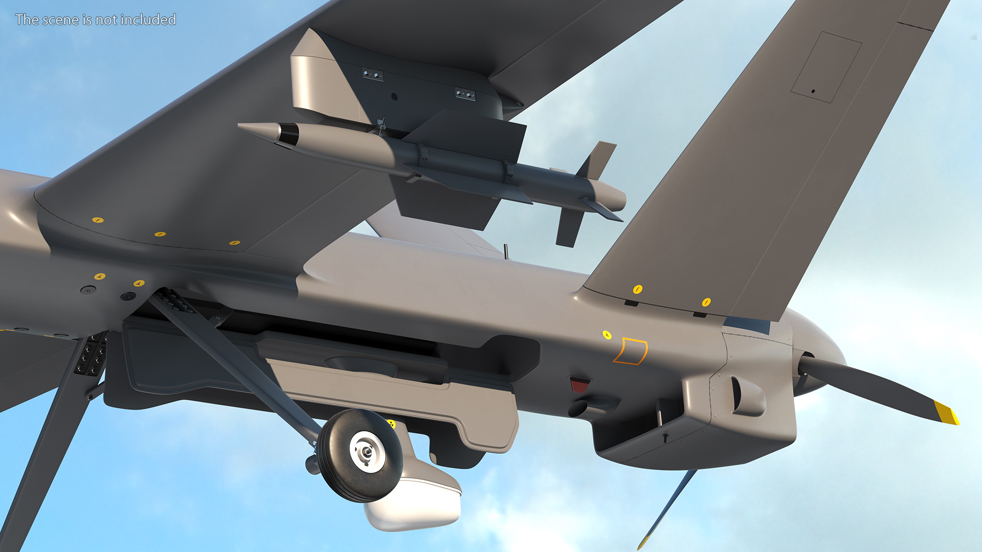 Unmanned Combat Aerial Vehicle Rigged 3D