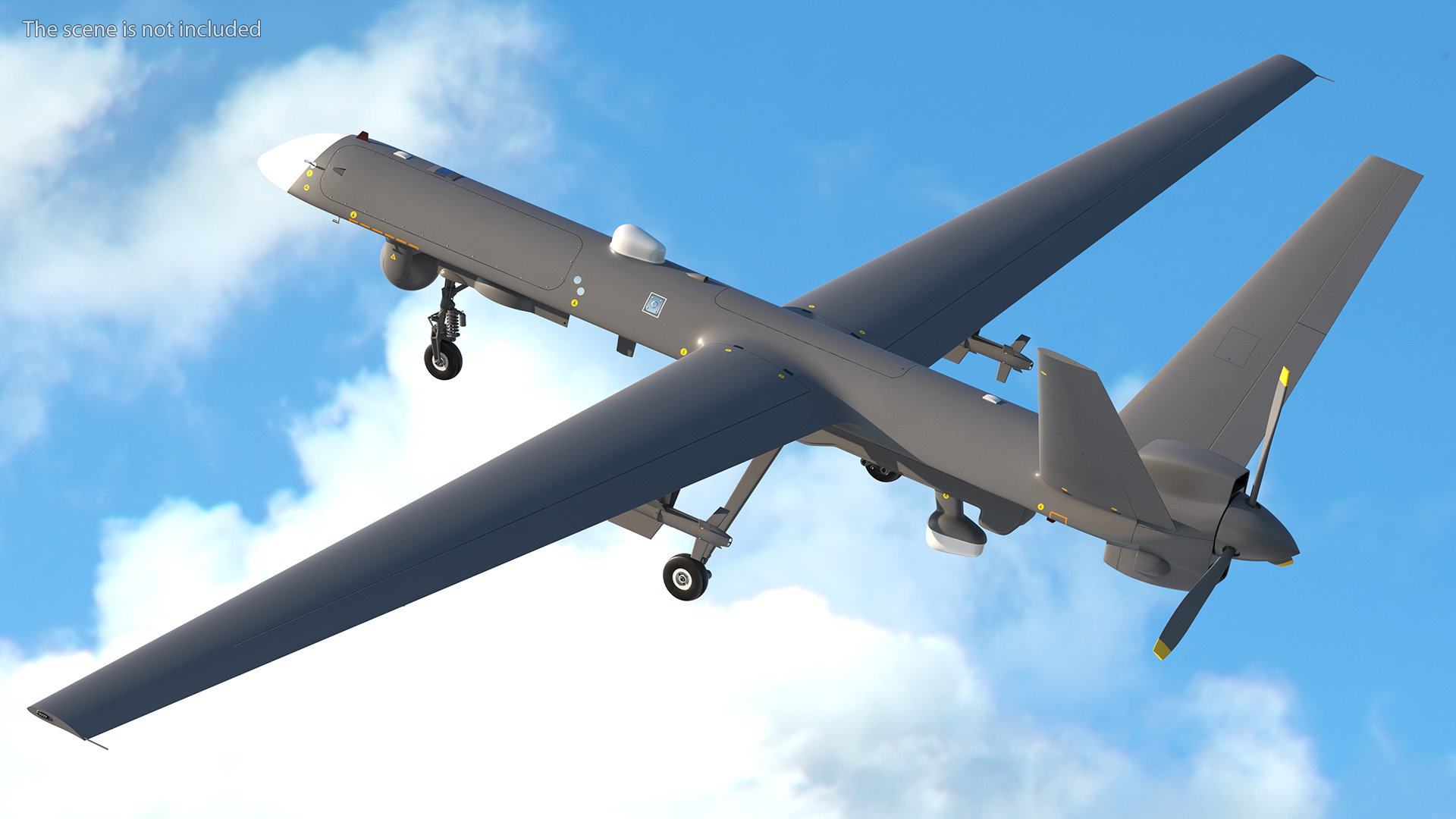 Unmanned Combat Aerial Vehicle Rigged 3D