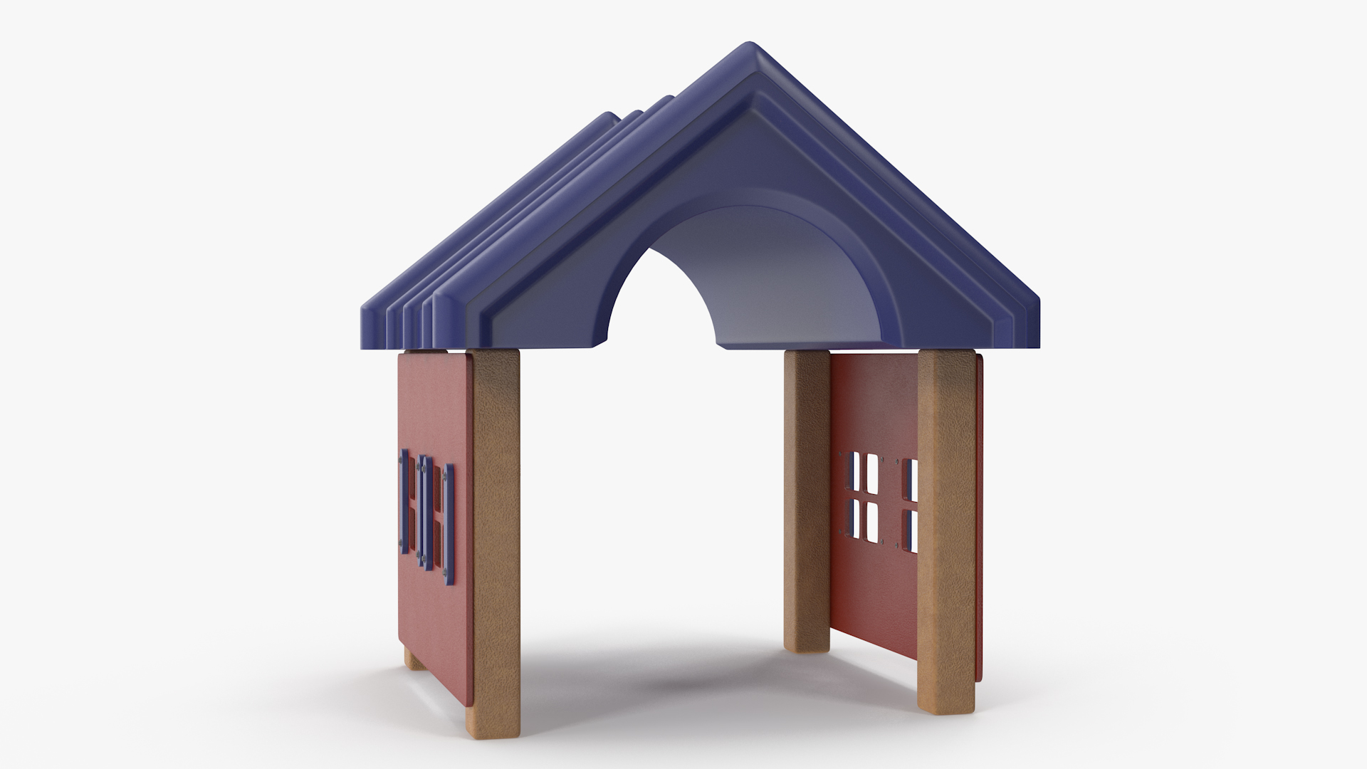 3D Dog Park Red House model