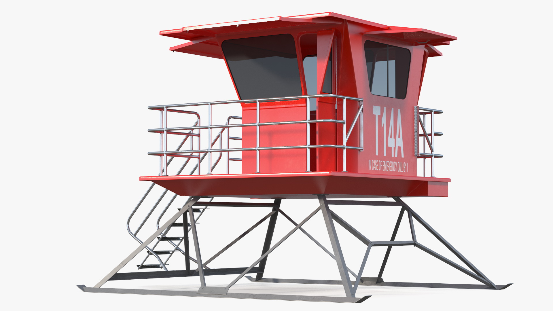 Red House Lifeguard 3D model