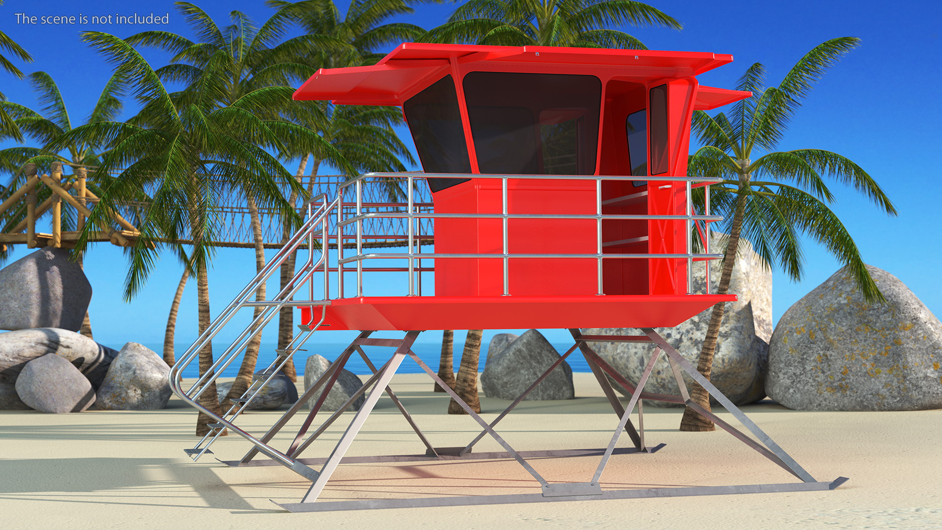 Red House Lifeguard 3D model