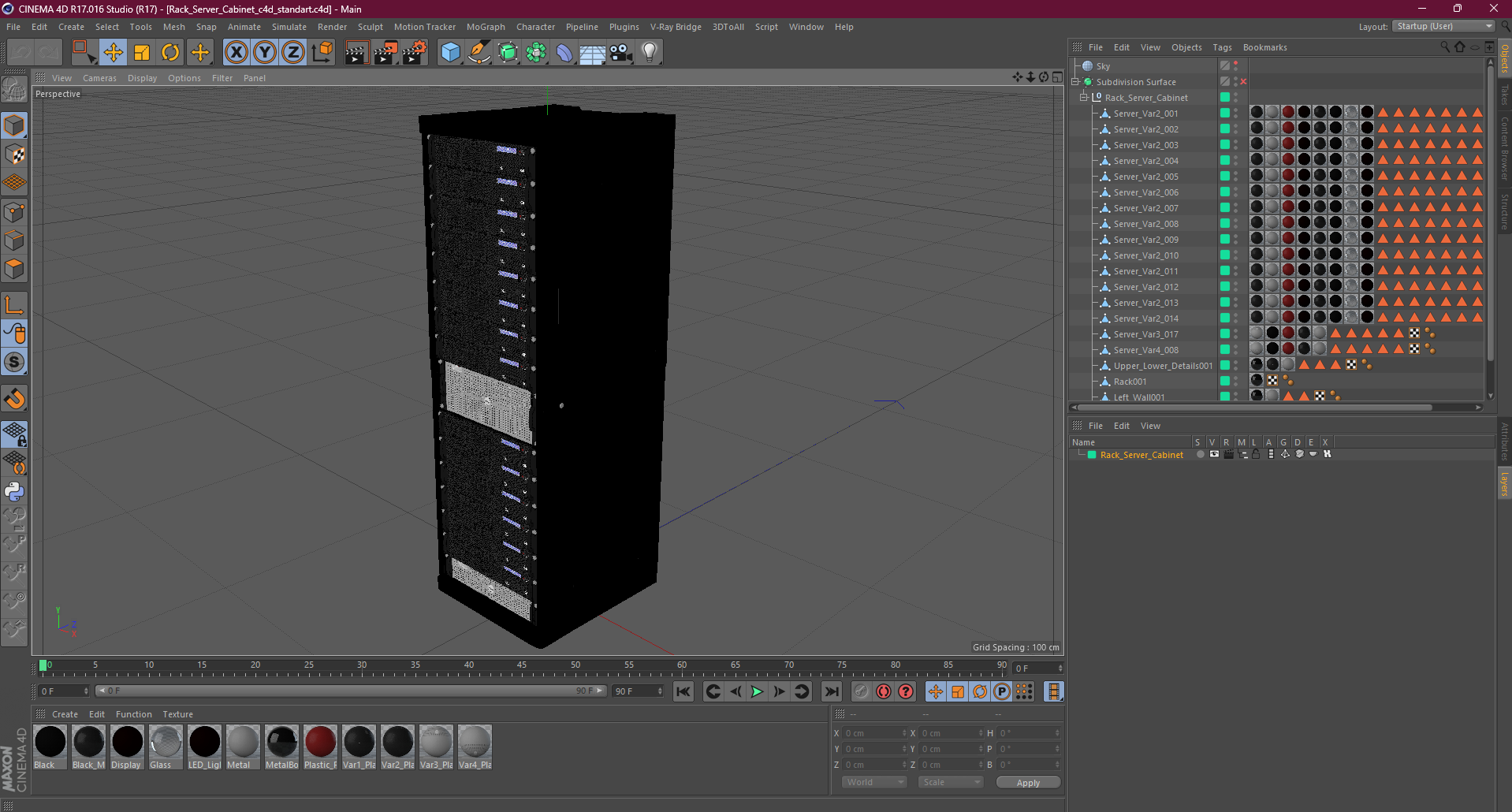 Rack Server Cabinet 3D model