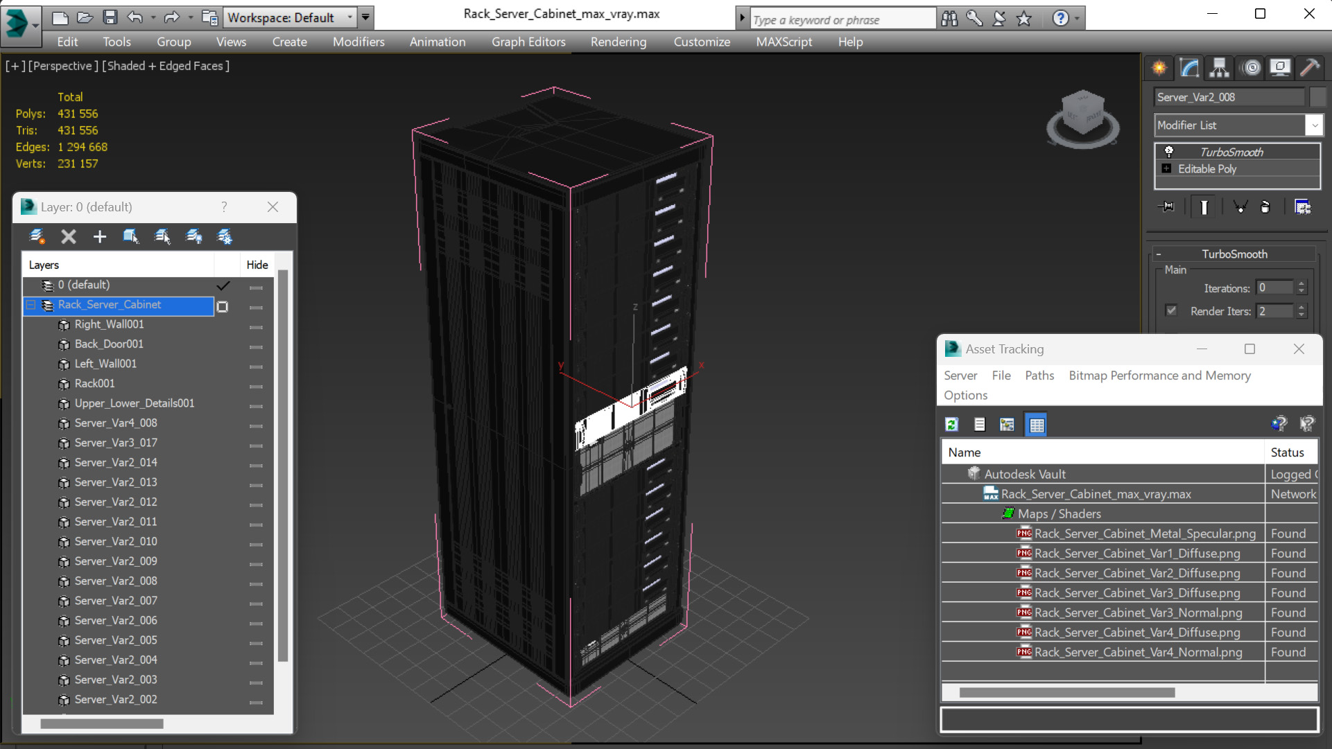 Rack Server Cabinet 3D model