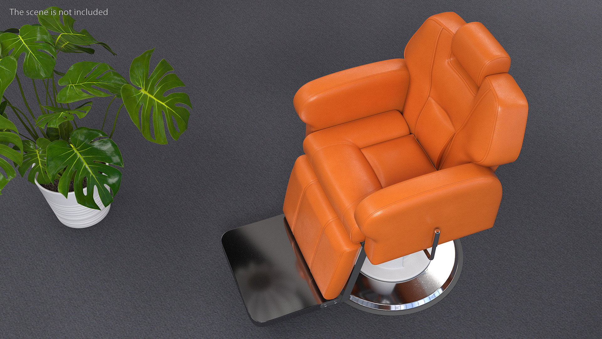 Modern Beauty Salon Chair Orange 3D