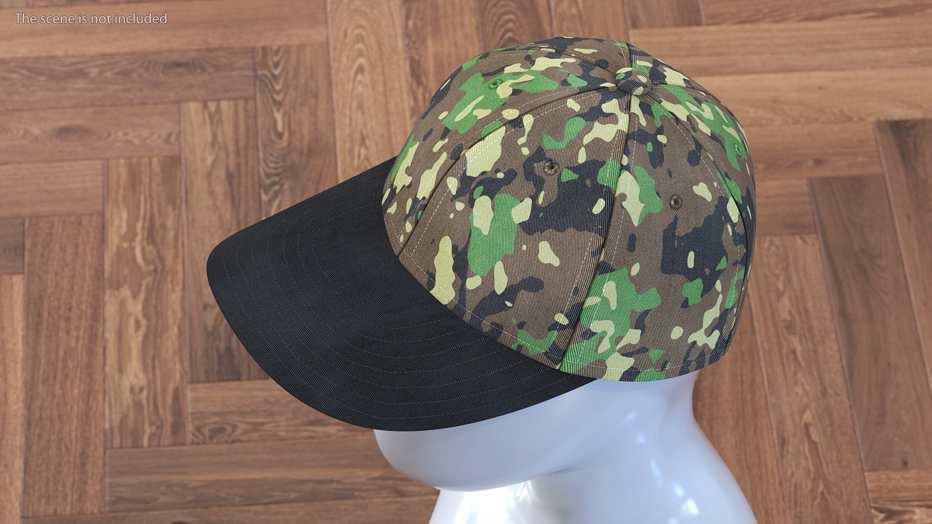 3D Baseball Cap Camouflage model