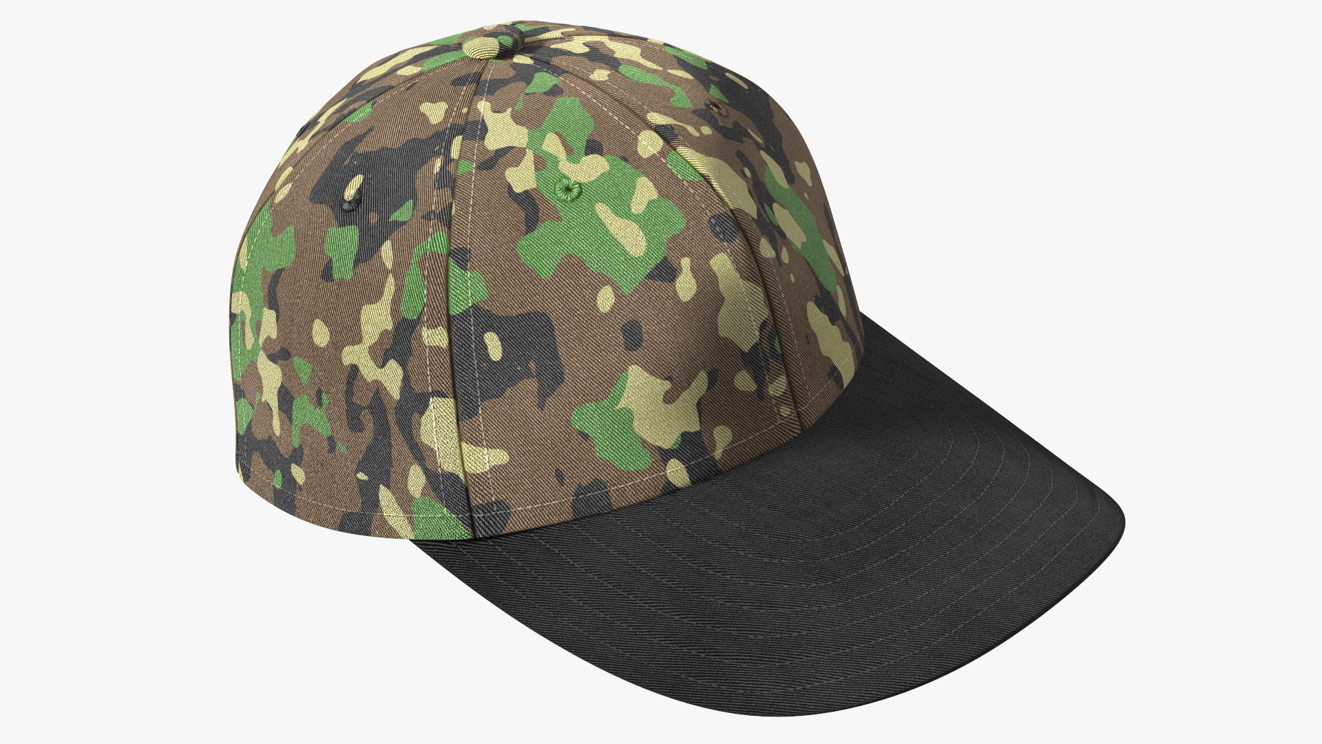 3D Baseball Cap Camouflage model