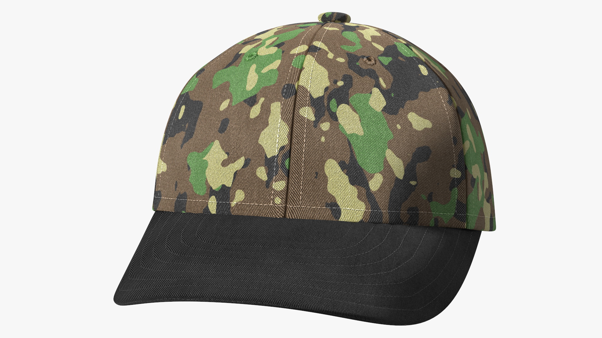 3D Baseball Cap Camouflage model