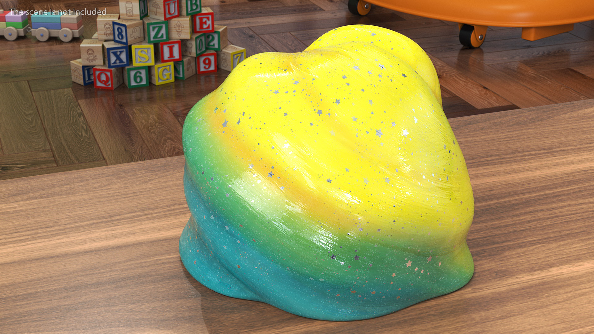 Yellow Blue Toy Slimes 3D