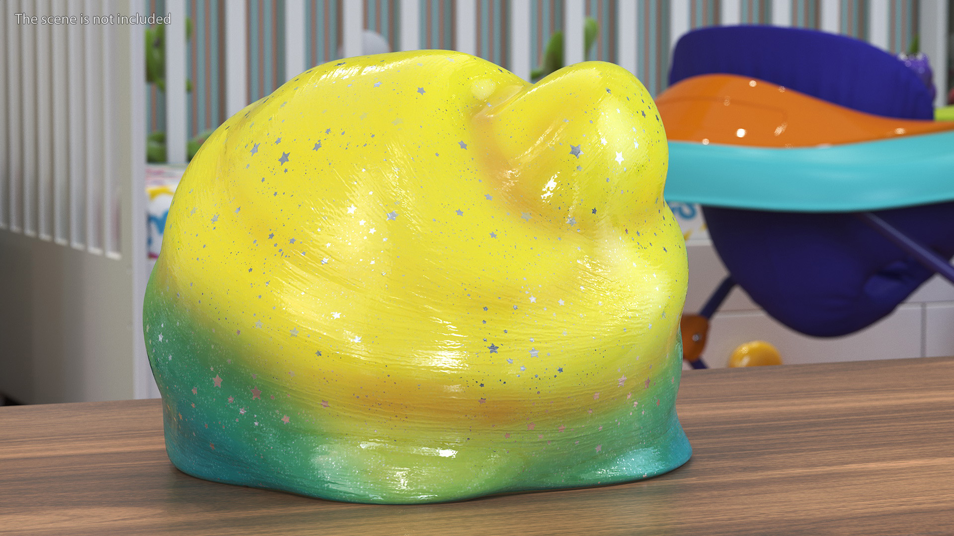 Yellow Blue Toy Slimes 3D