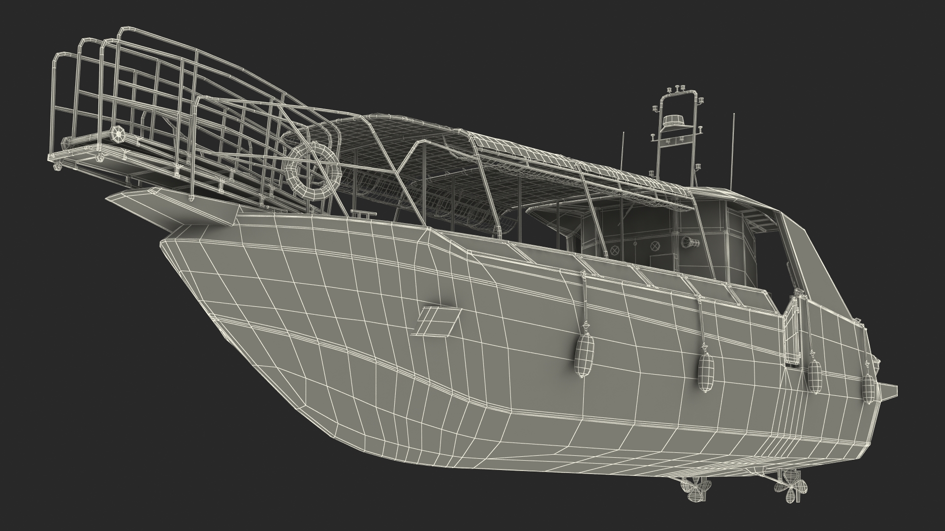 3D model Excursion Boat White