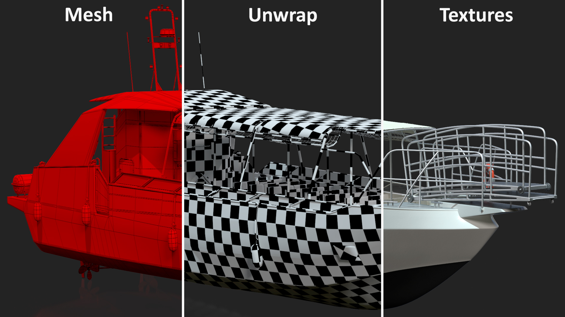 3D model Excursion Boat White