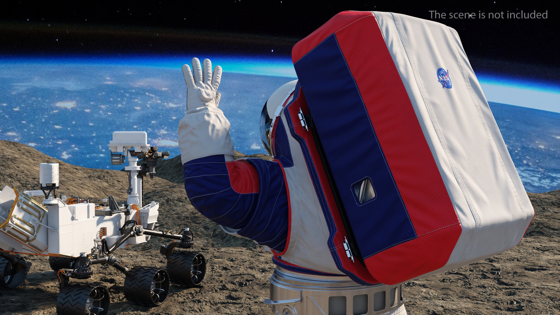 Spacesuit NASA Astronaut xEMU Greetings Pose 3D model