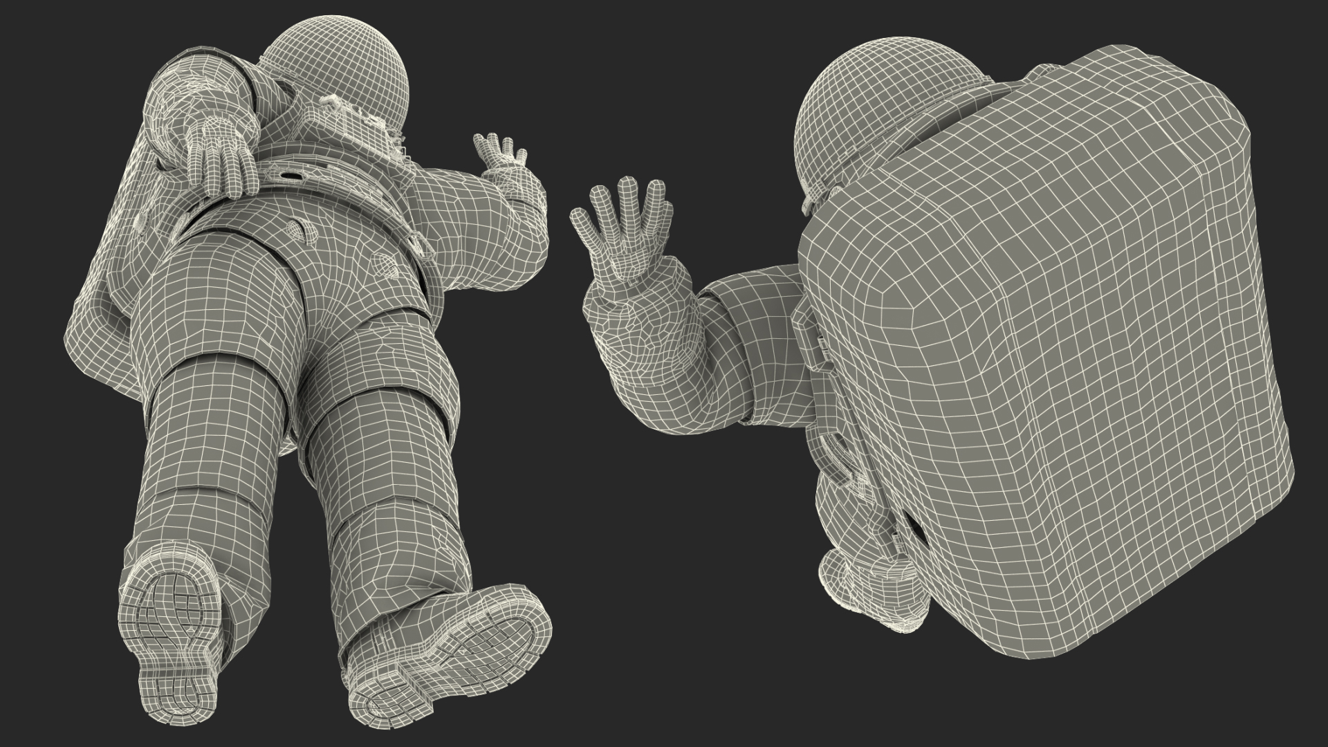 Spacesuit NASA Astronaut xEMU Greetings Pose 3D model