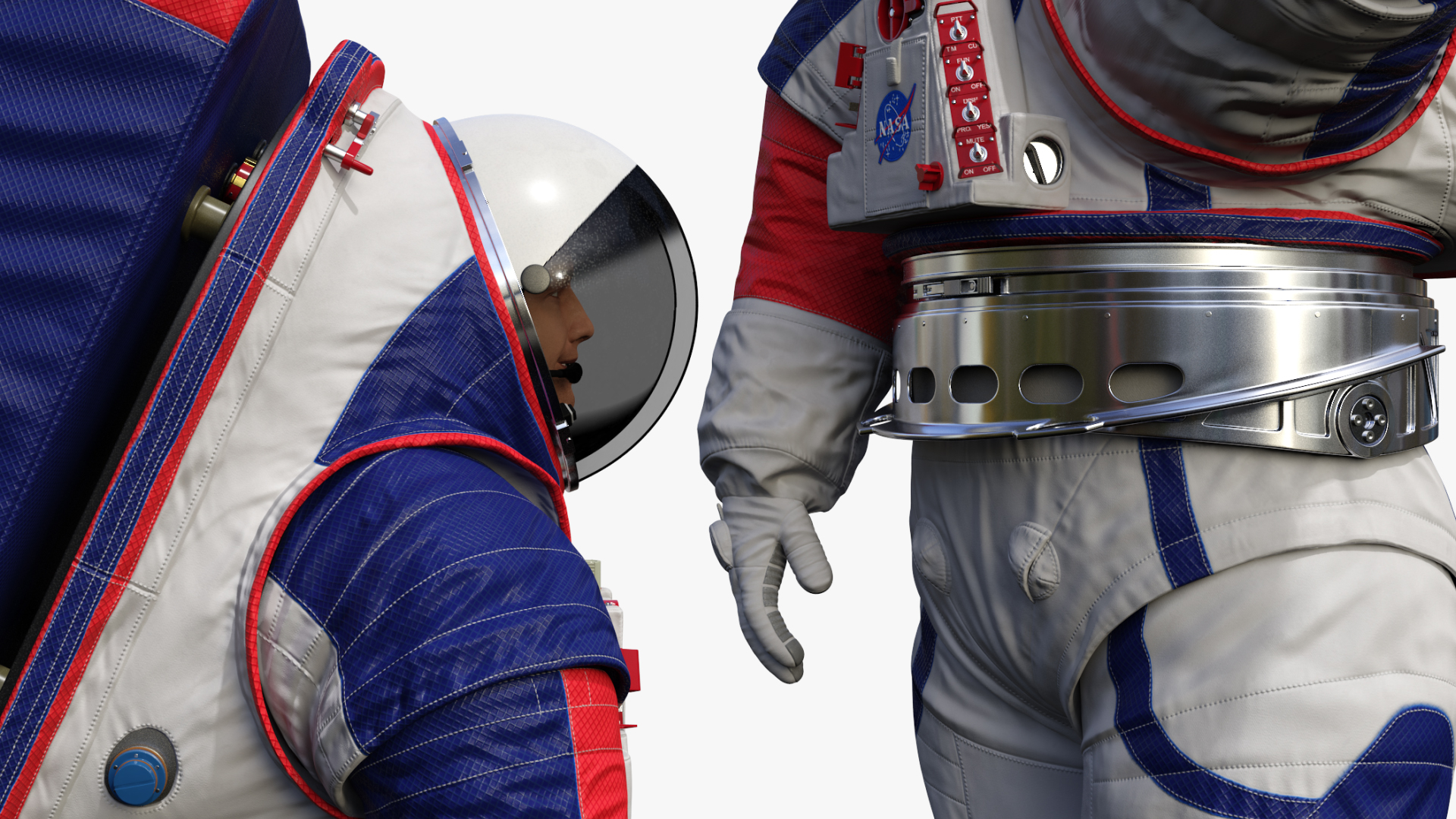 Spacesuit NASA Astronaut xEMU Greetings Pose 3D model