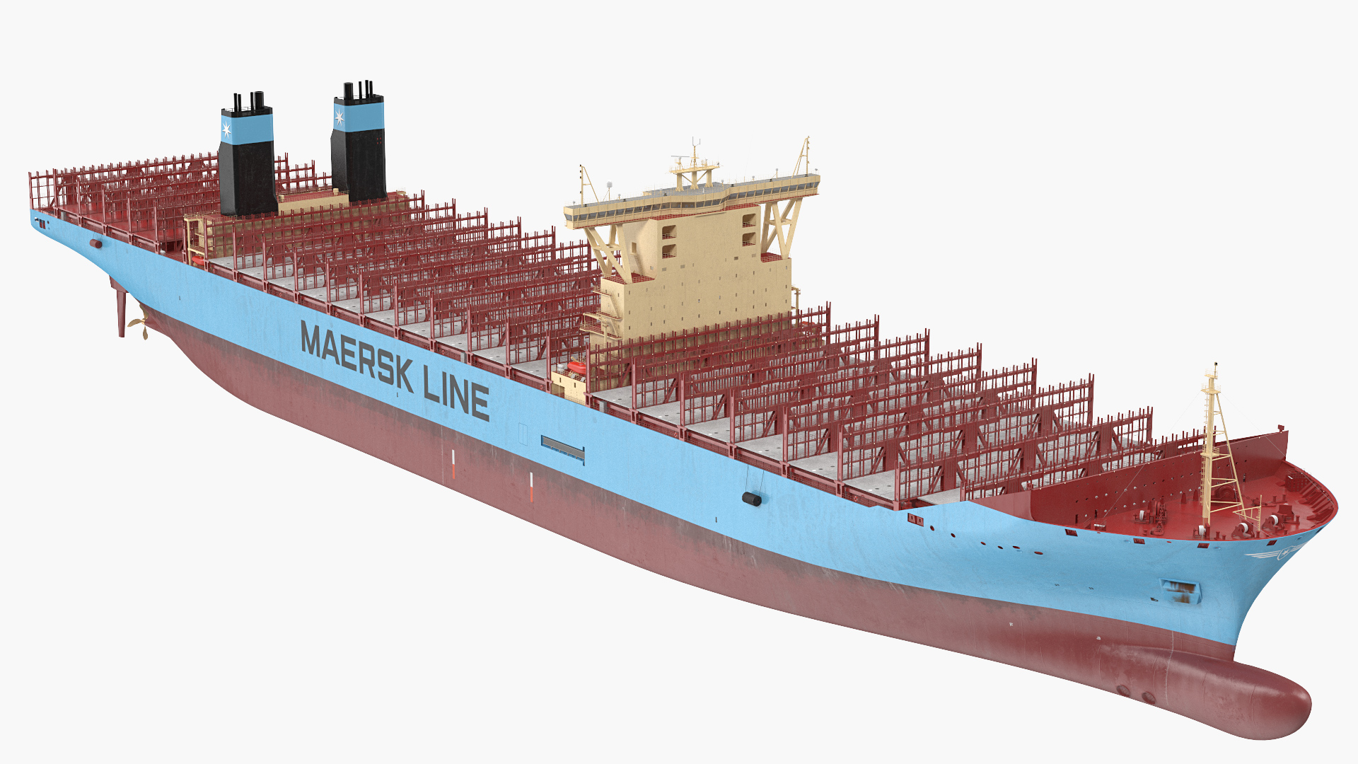 3D Maersk McKinney Moller Container Ship Empty model