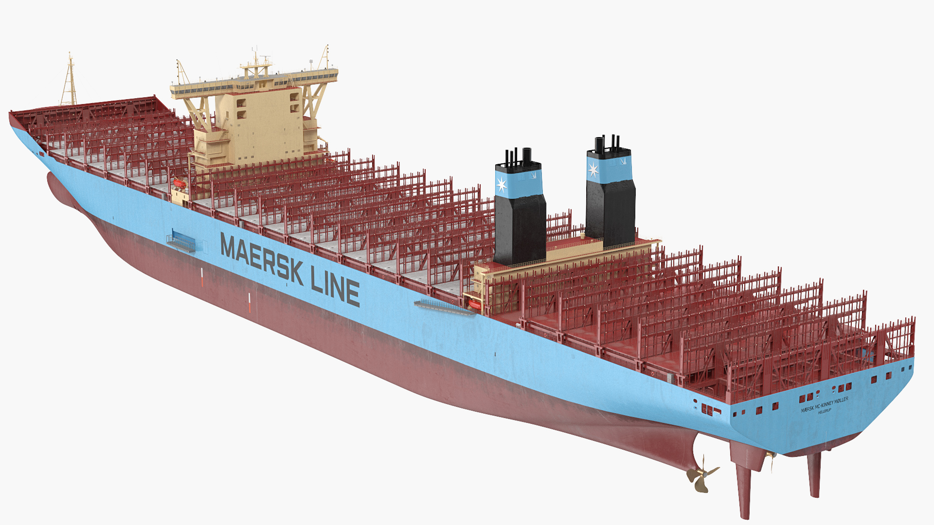 3D Maersk McKinney Moller Container Ship Empty model