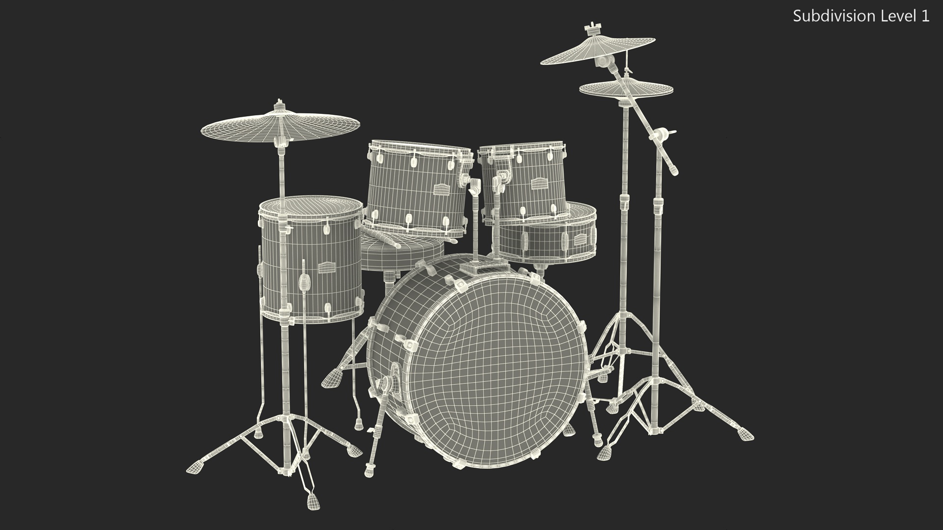 3D Pearl Roadshow Drum Set model