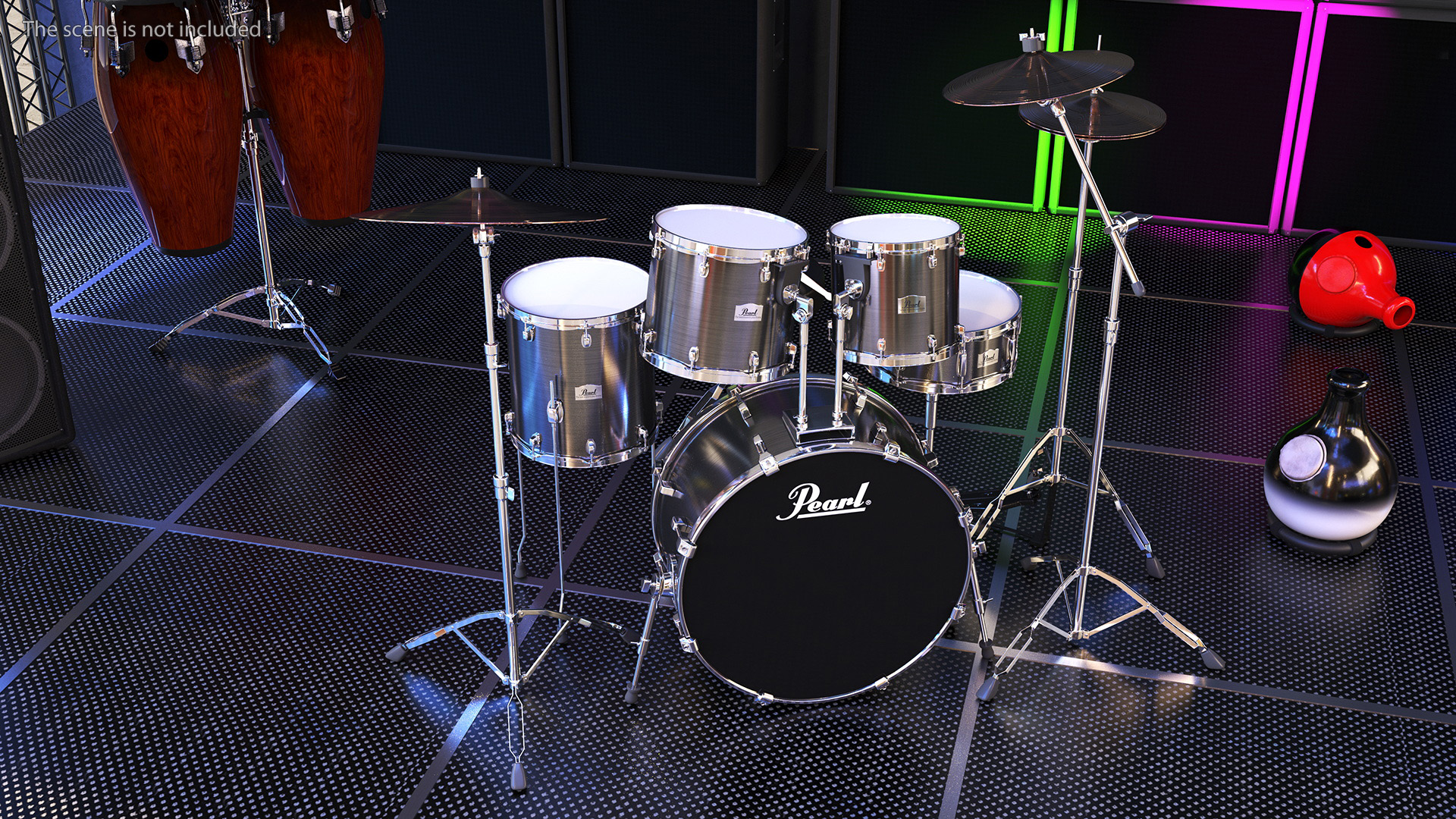 3D Pearl Roadshow Drum Set model