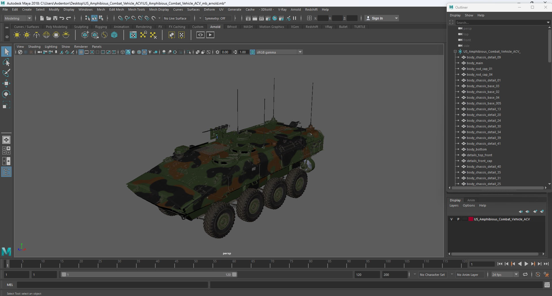 US Amphibious Combat Vehicle ACV 3D