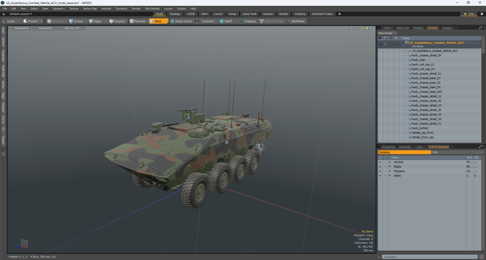 US Amphibious Combat Vehicle ACV 3D