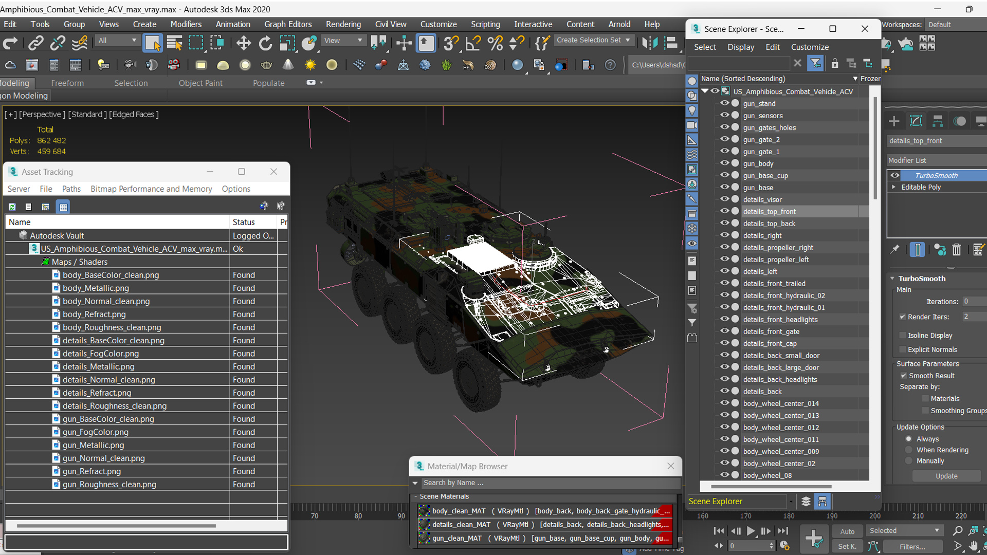 US Amphibious Combat Vehicle ACV 3D