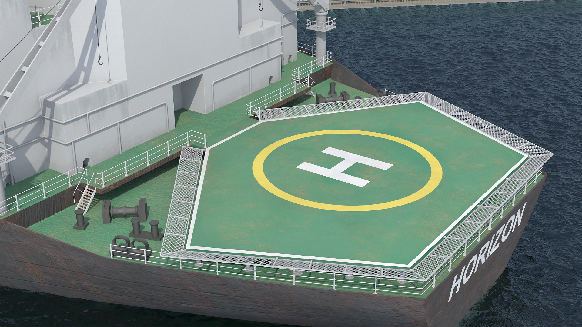 LNG Terminal with Gas Carrier Ship 3D model