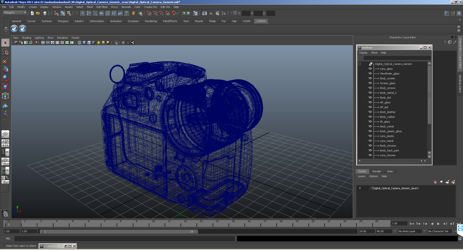 3D model Digital Optical Camera Generic