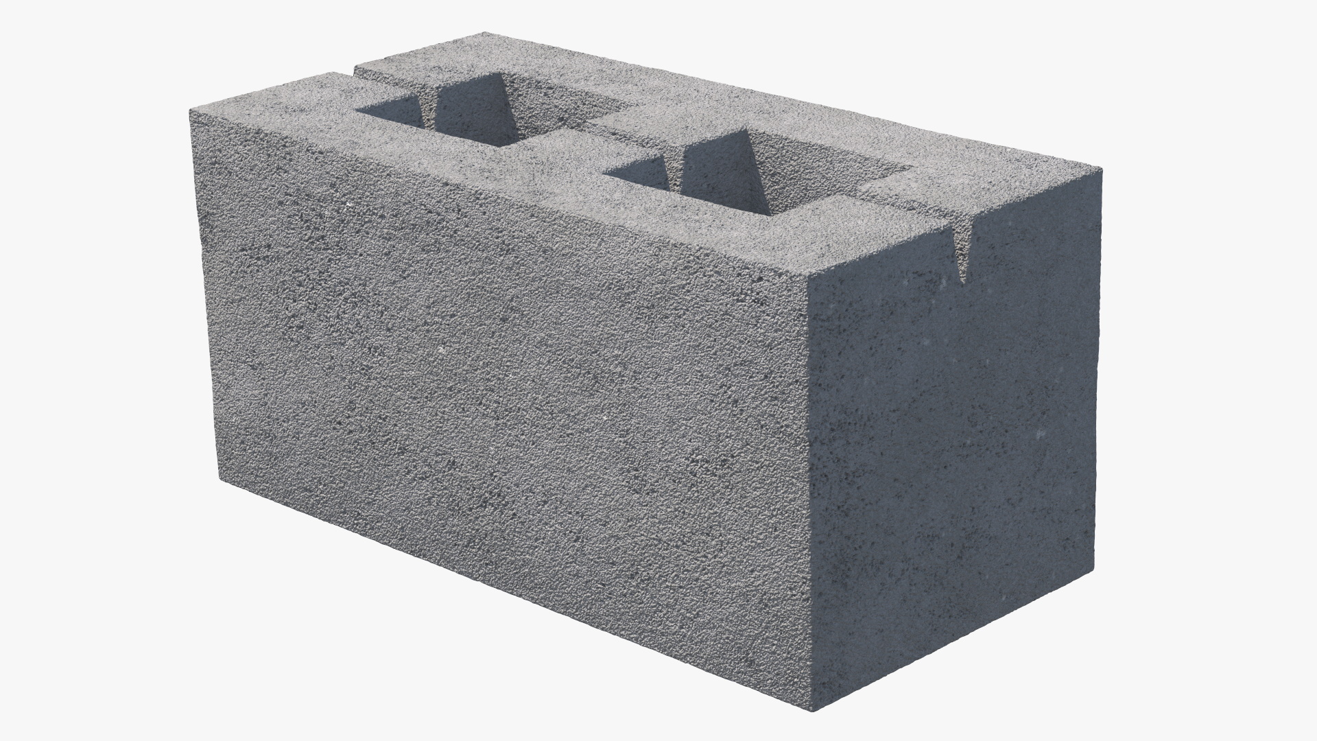 3D Worker with Filled Wheelbarrow Concrete Bricks