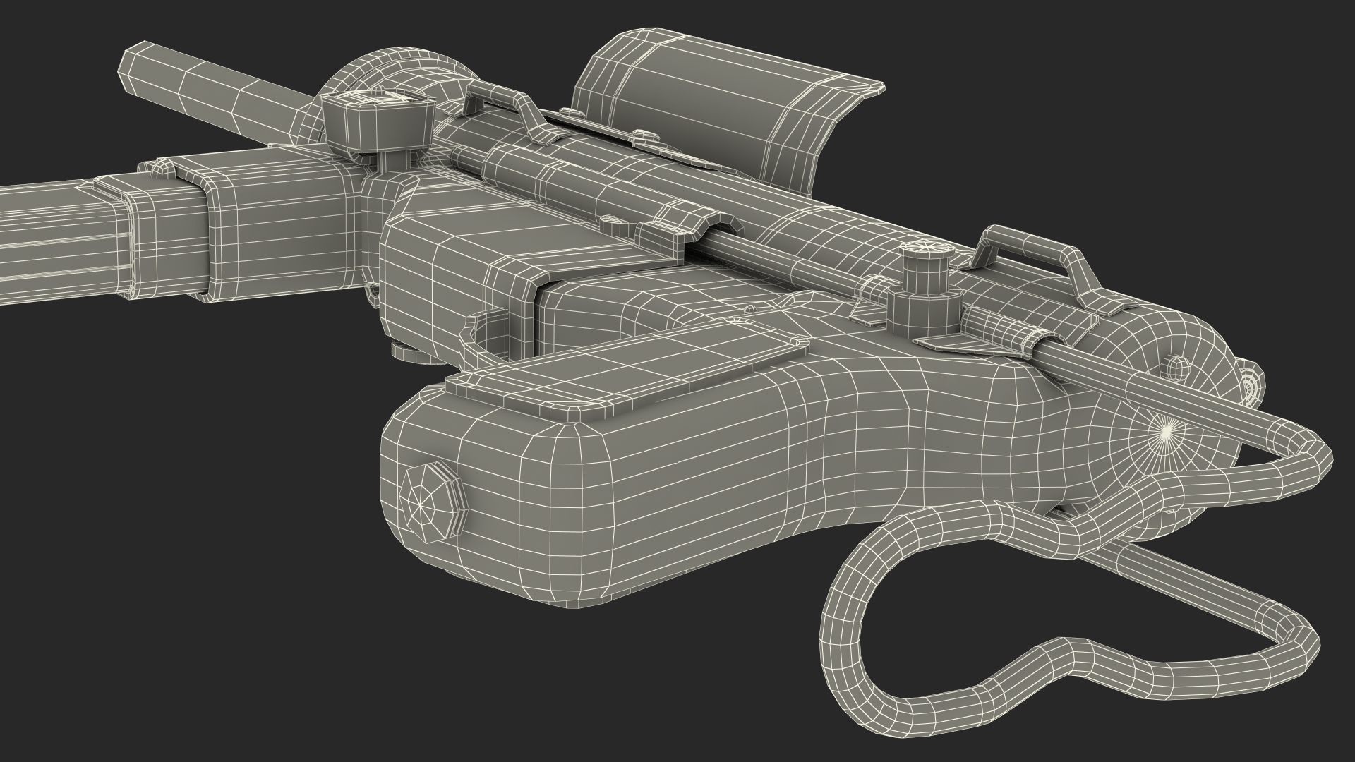 M3 Grease Gun Submachine Gun 45 Caliber 3D model