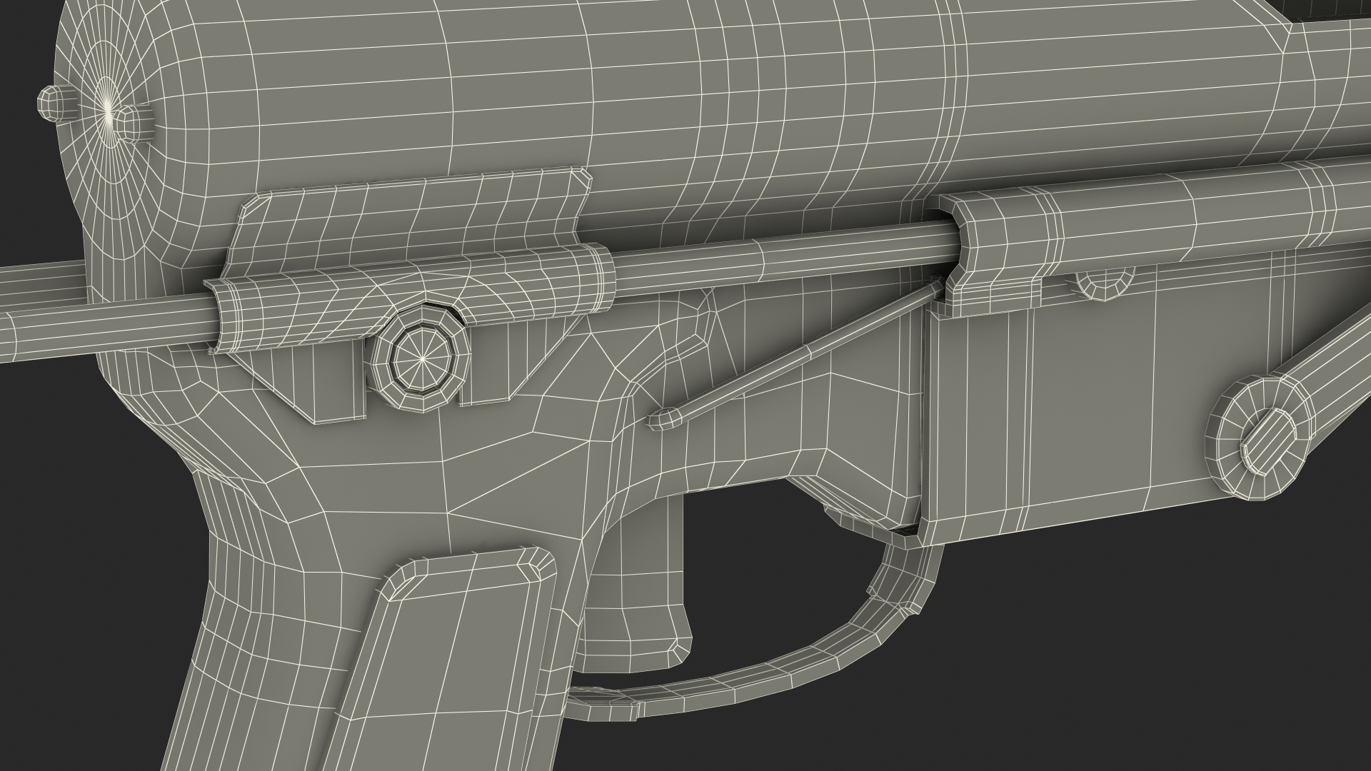 M3 Grease Gun Submachine Gun 45 Caliber 3D model