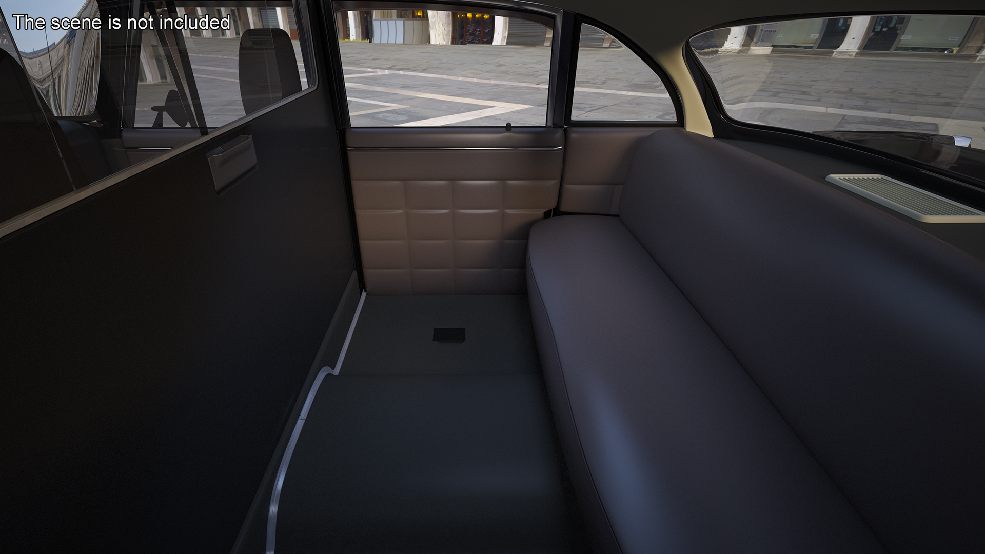 3D model Classic Checker Taxi Cab Simple Interior