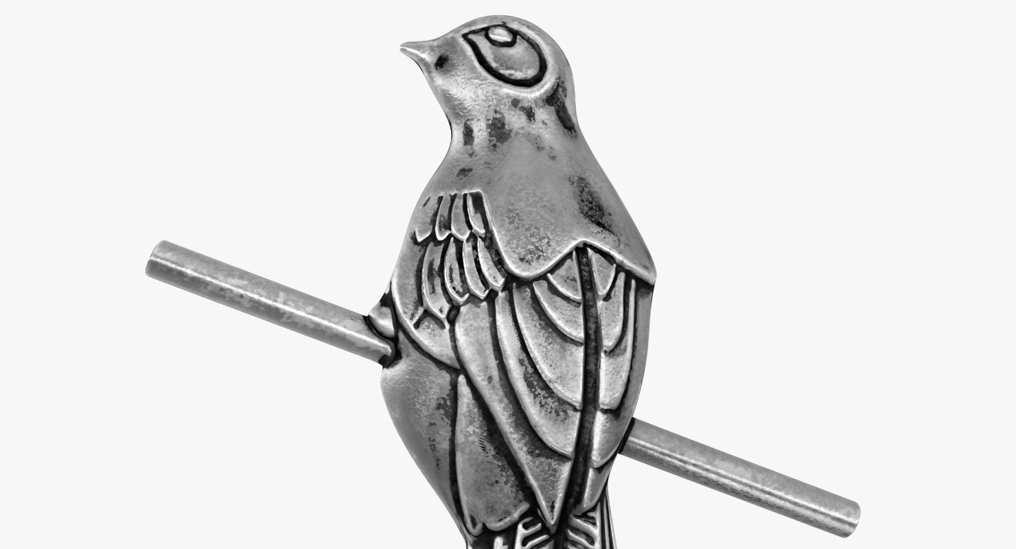 3D model Silvery Mockingbird Badge