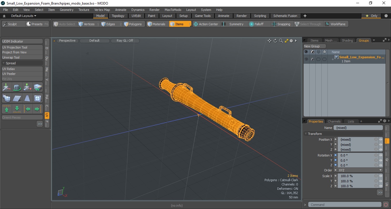 3D Small Low Expansion Foam Branchpipes