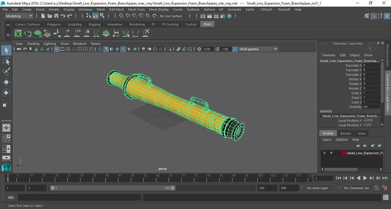 3D Small Low Expansion Foam Branchpipes