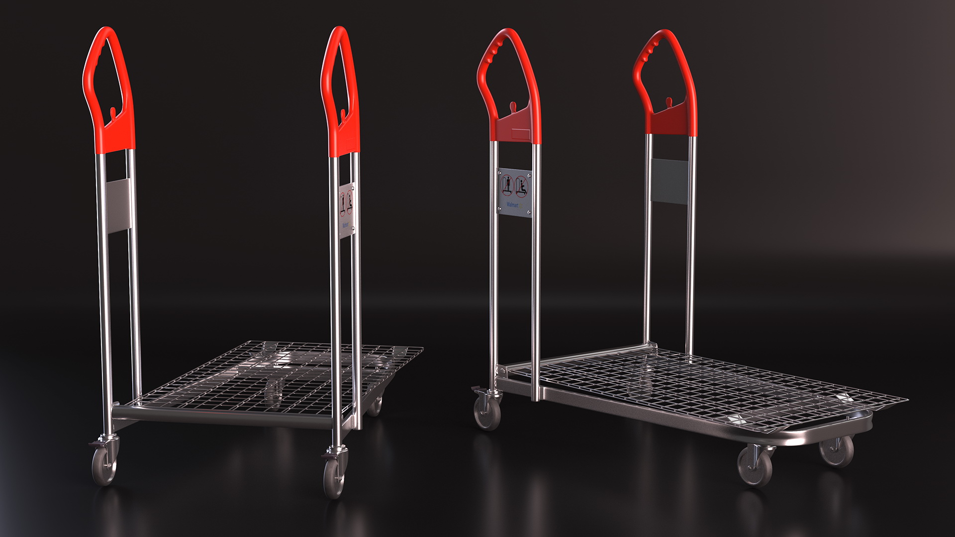 3D Cargo Flat Trolley model