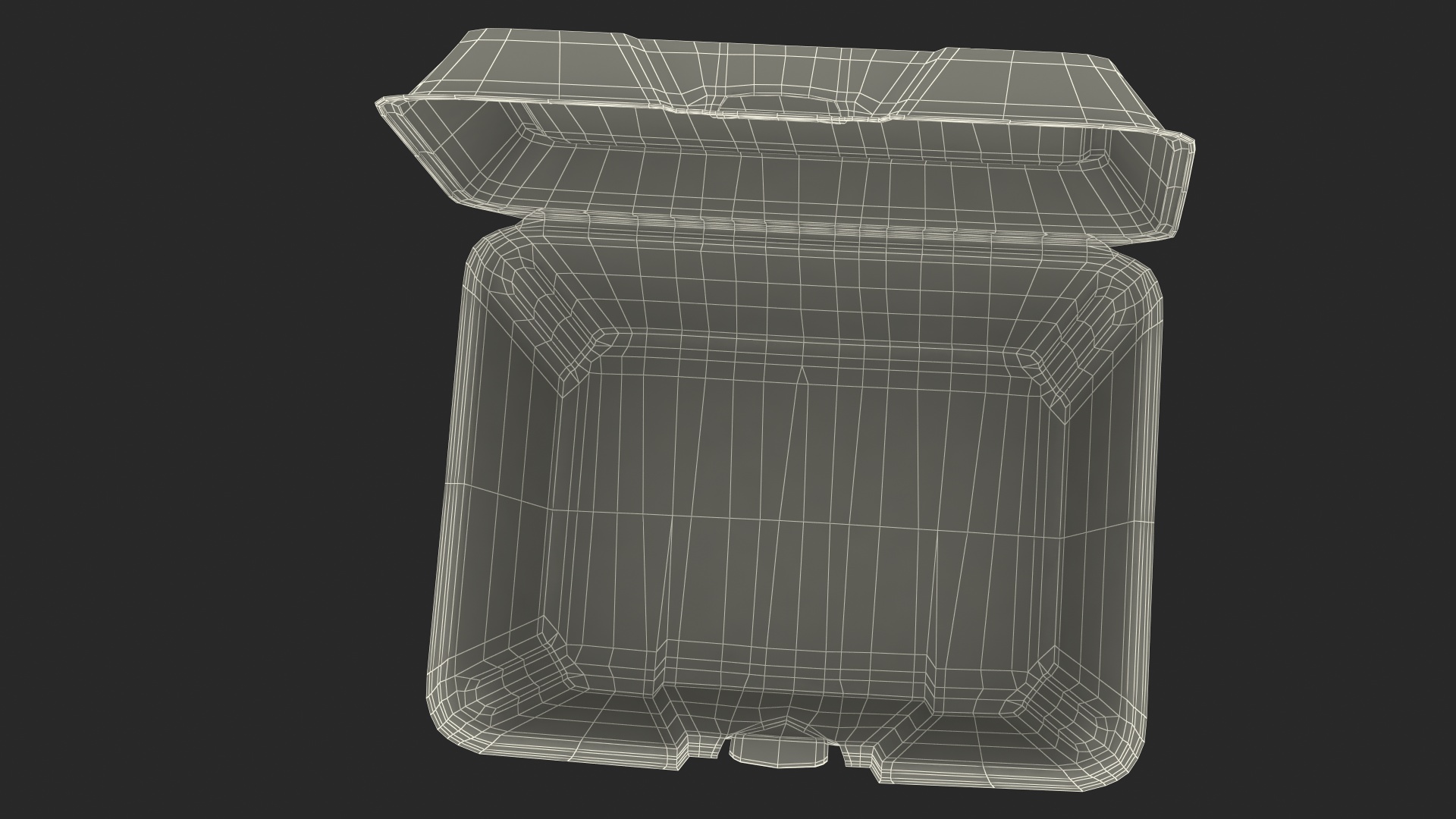 3D model Disposable Food Tray Open