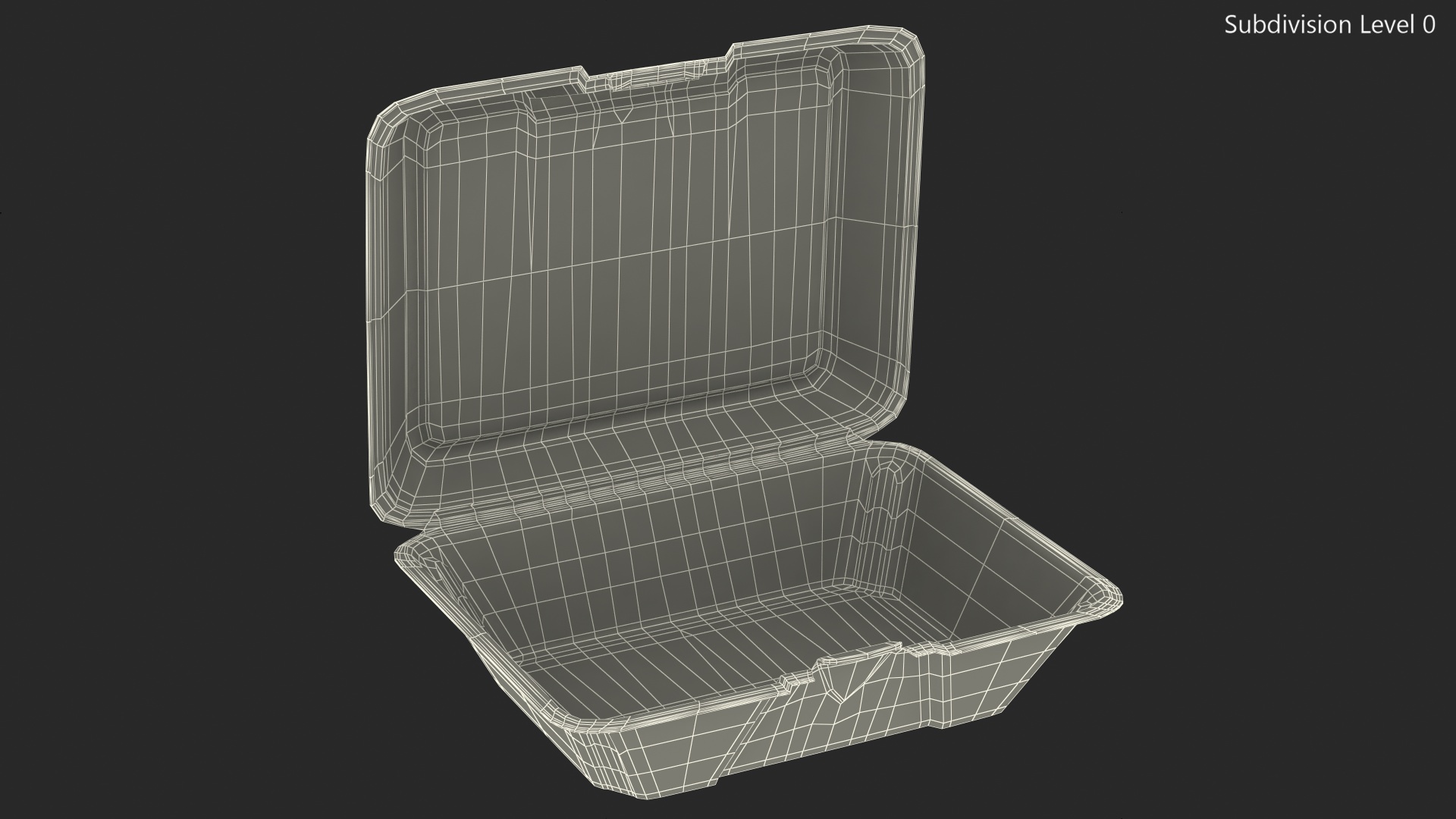 3D model Disposable Food Tray Open