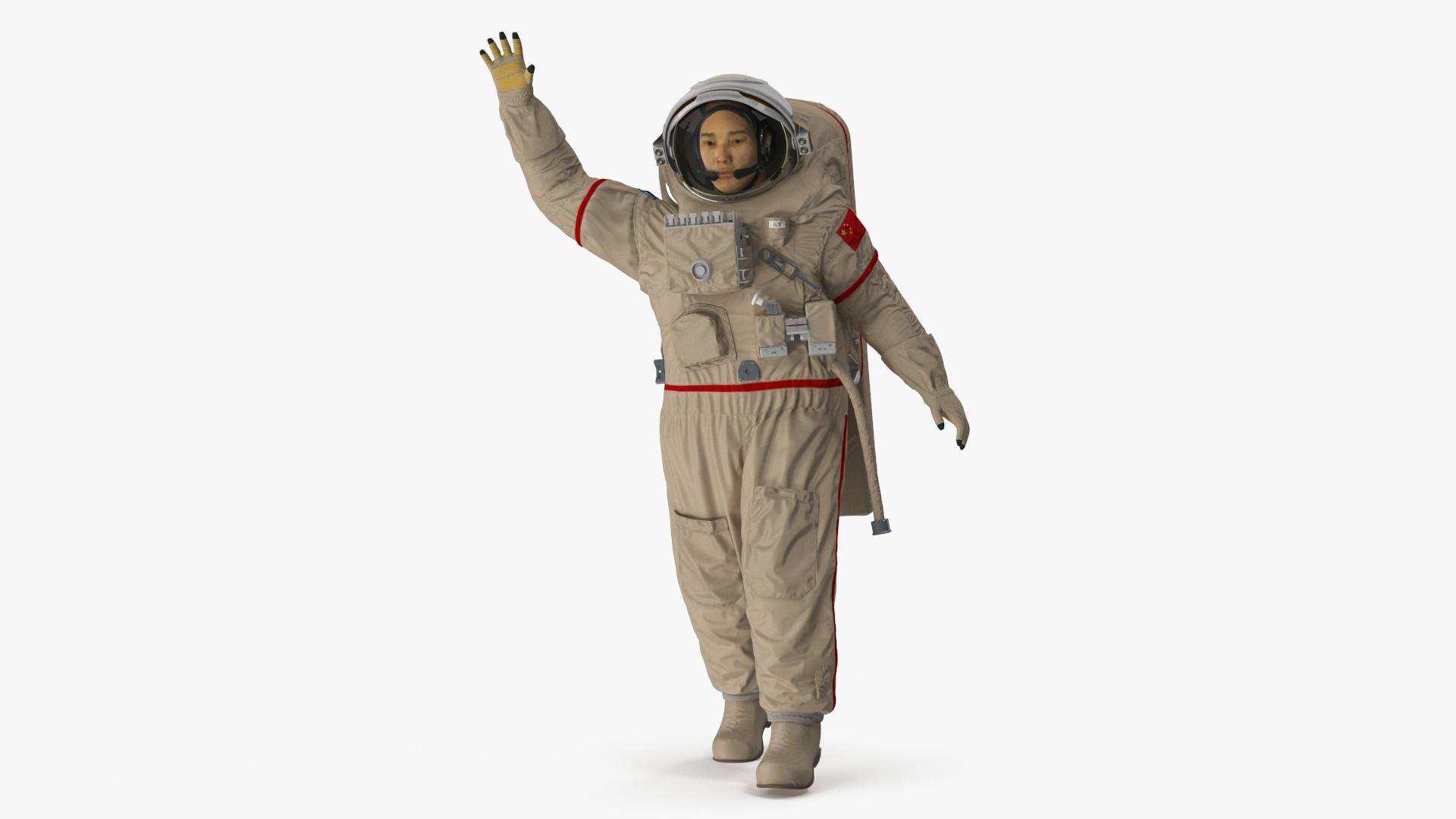 Chinese Astronaut Space Suit Haiying Rigged for Maya 3D