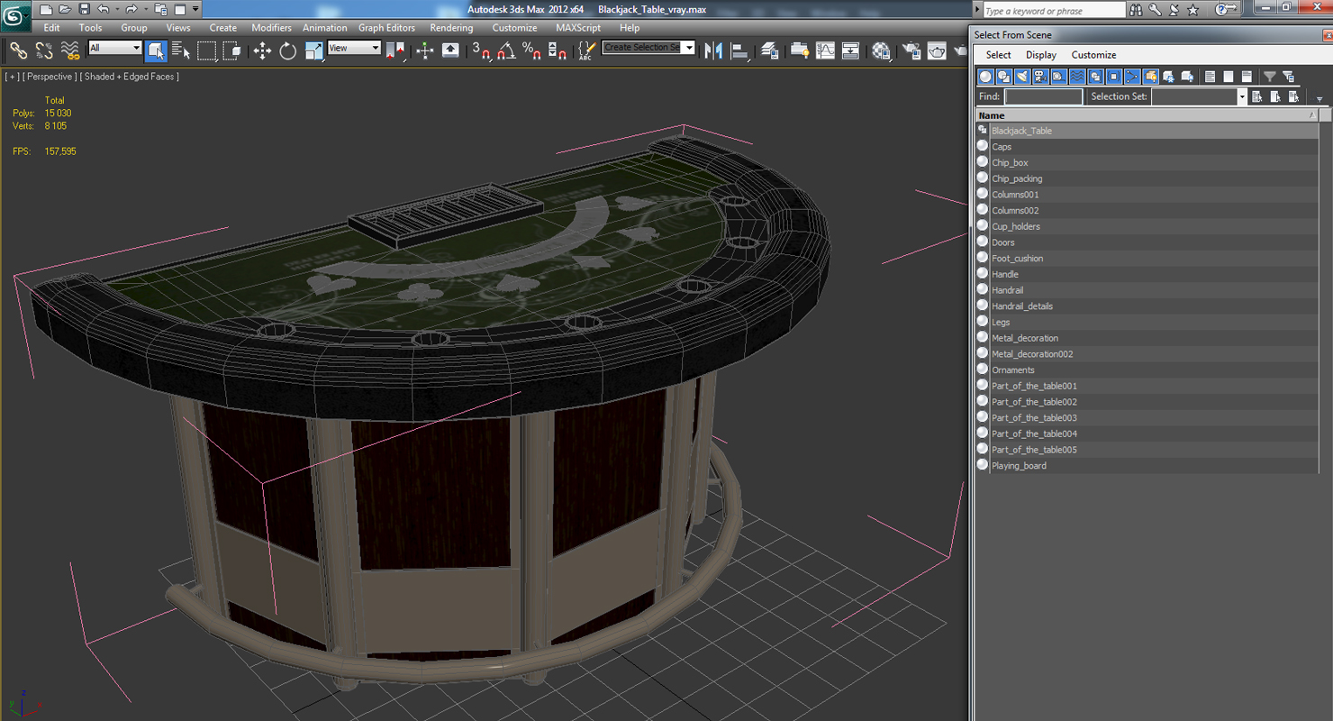 3D model Blackjack Table