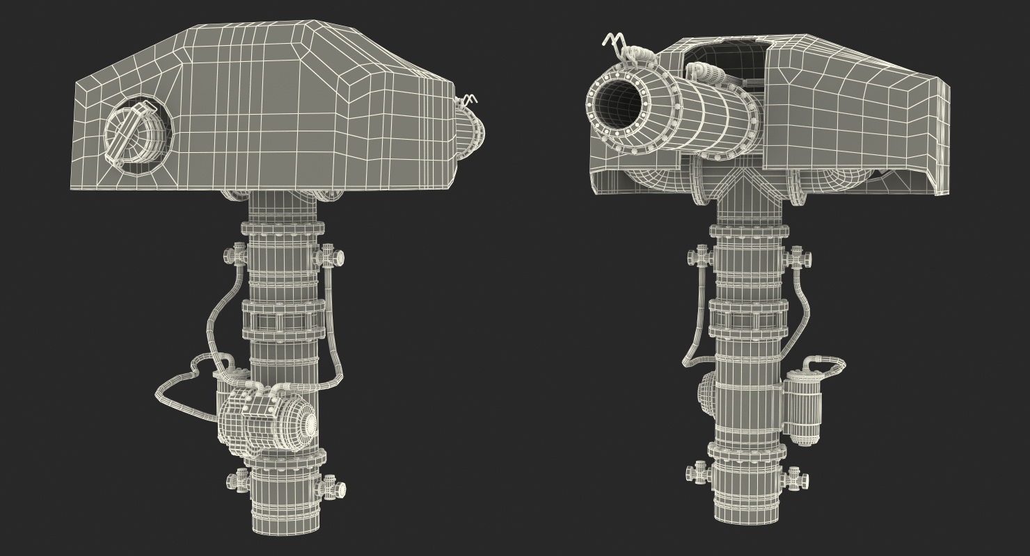 3D model Fire Fighting Water Gun Rigged