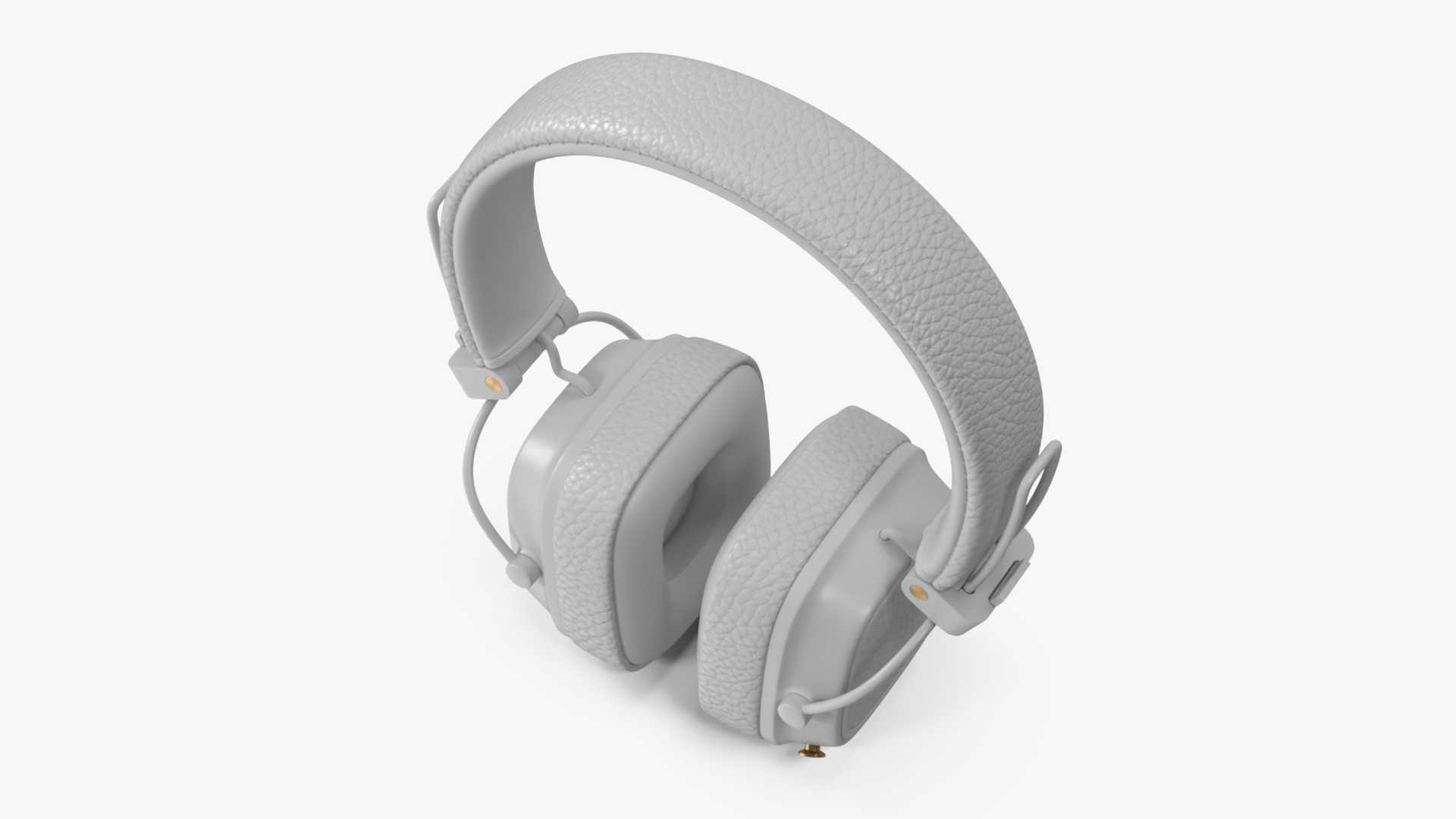 3D Overhead Headphones White Generic model