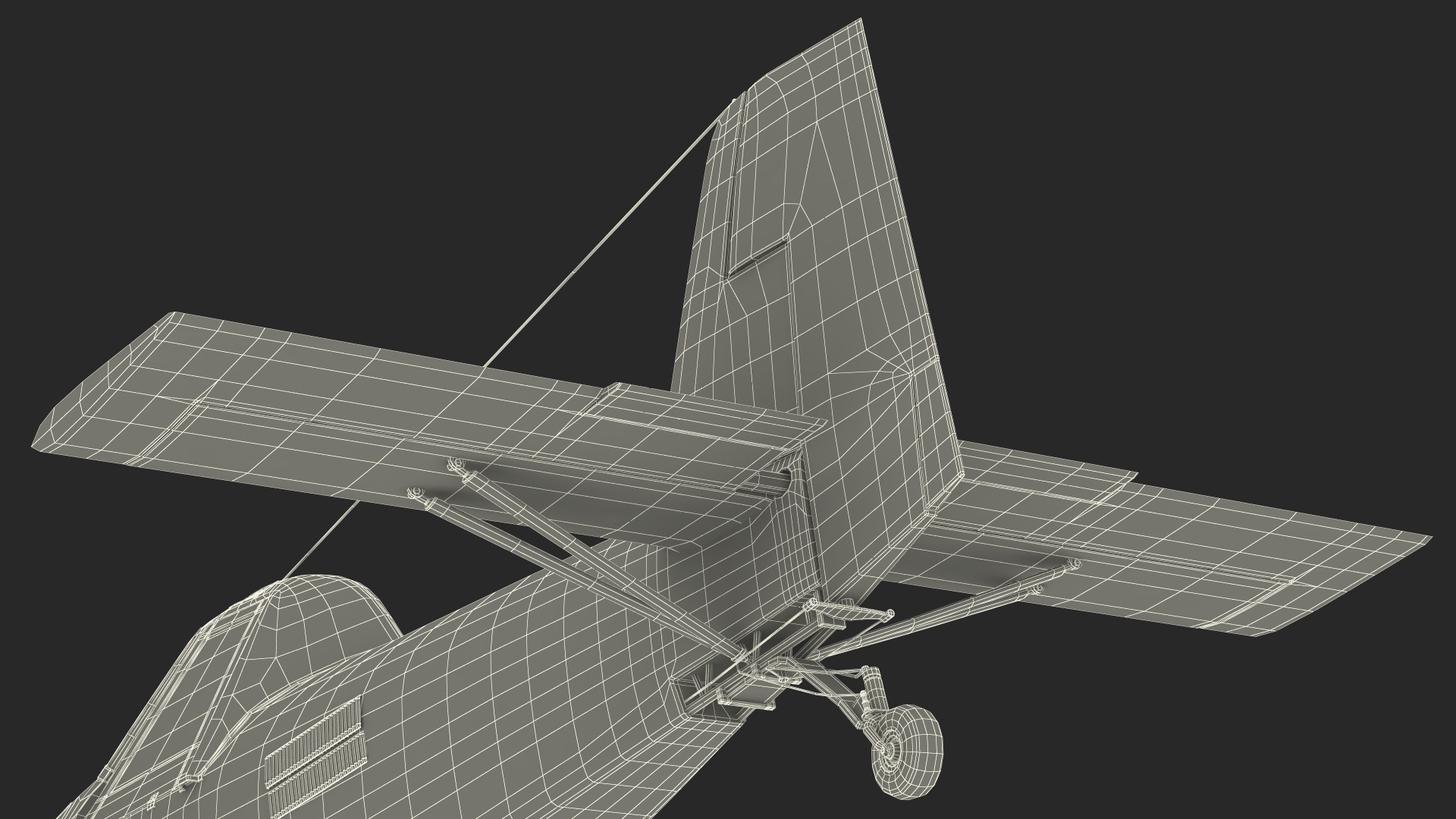 3D model Air Tractor AT 502B Aeroplane Simple Interior