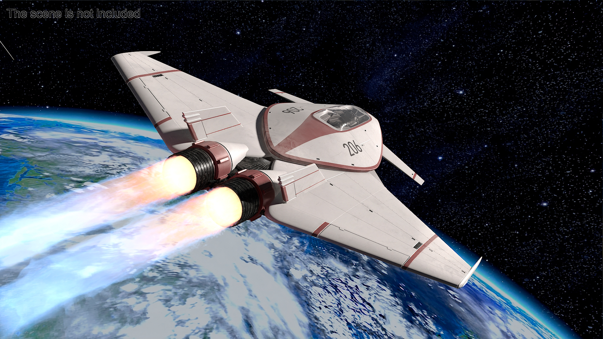 Futuristic Racer Spacecraft 3D