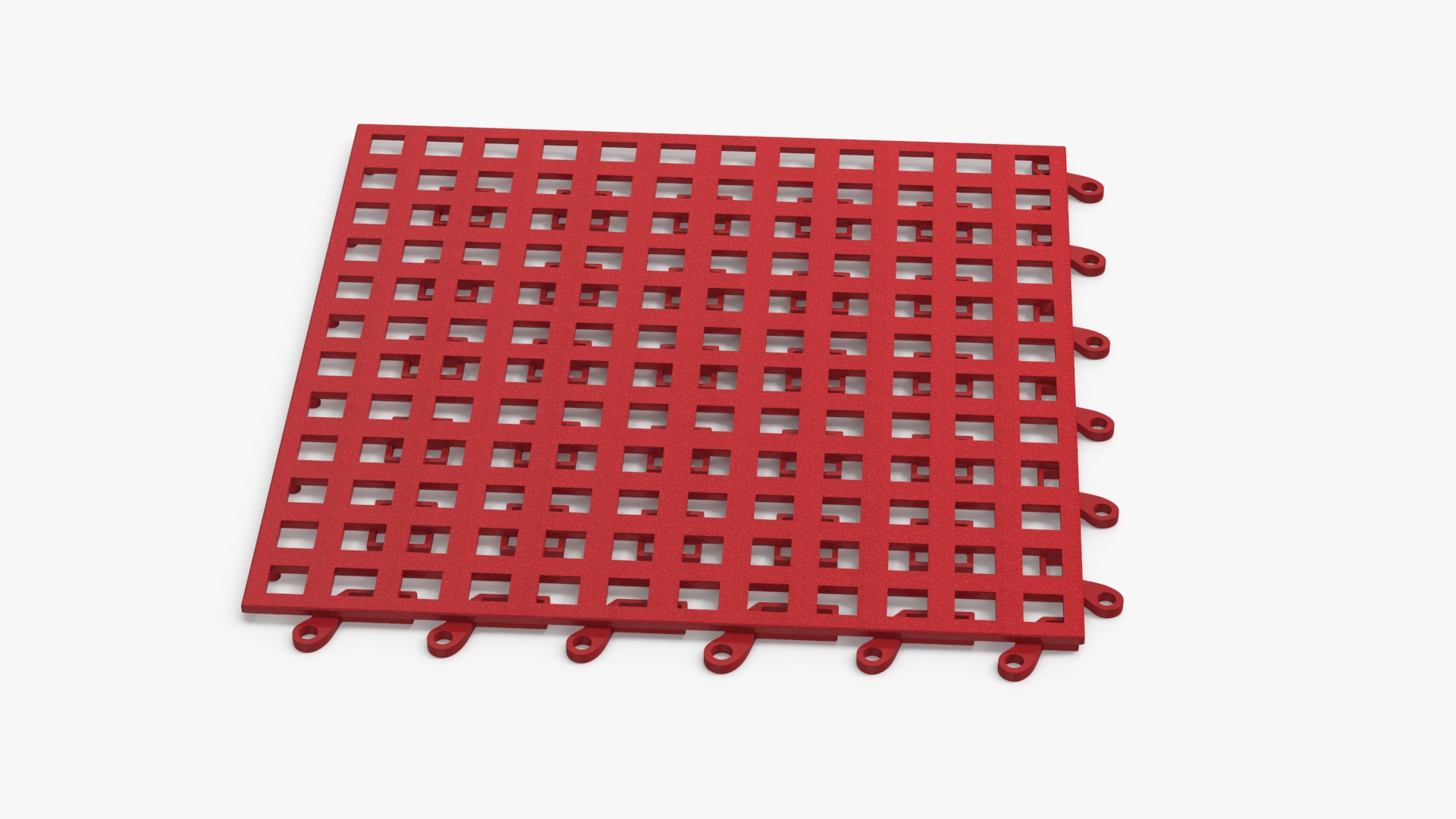 3D Plastic Floor Mat Red