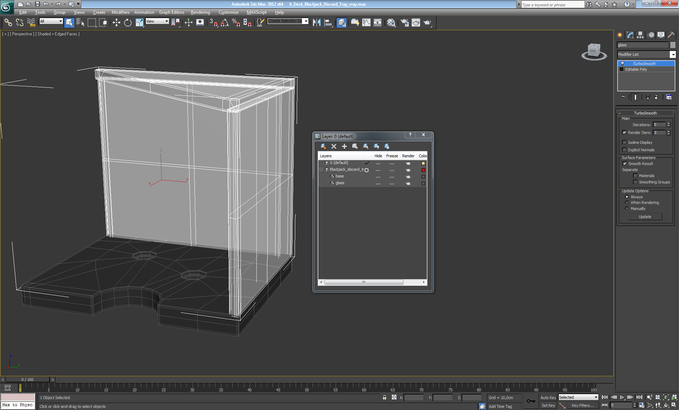 6 Deck Blackjack Discard Tray 3D model