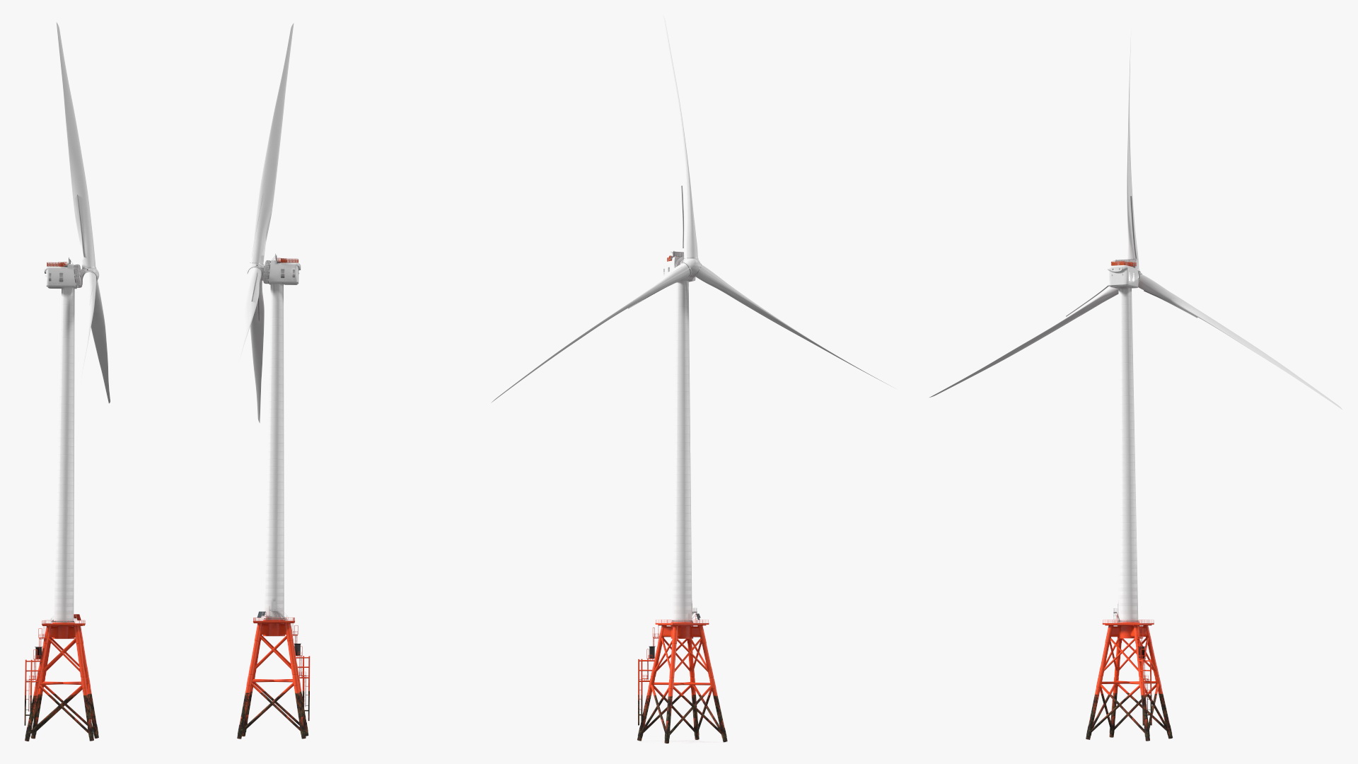 3D model Massive Offshore Wind Turbine Base Frame