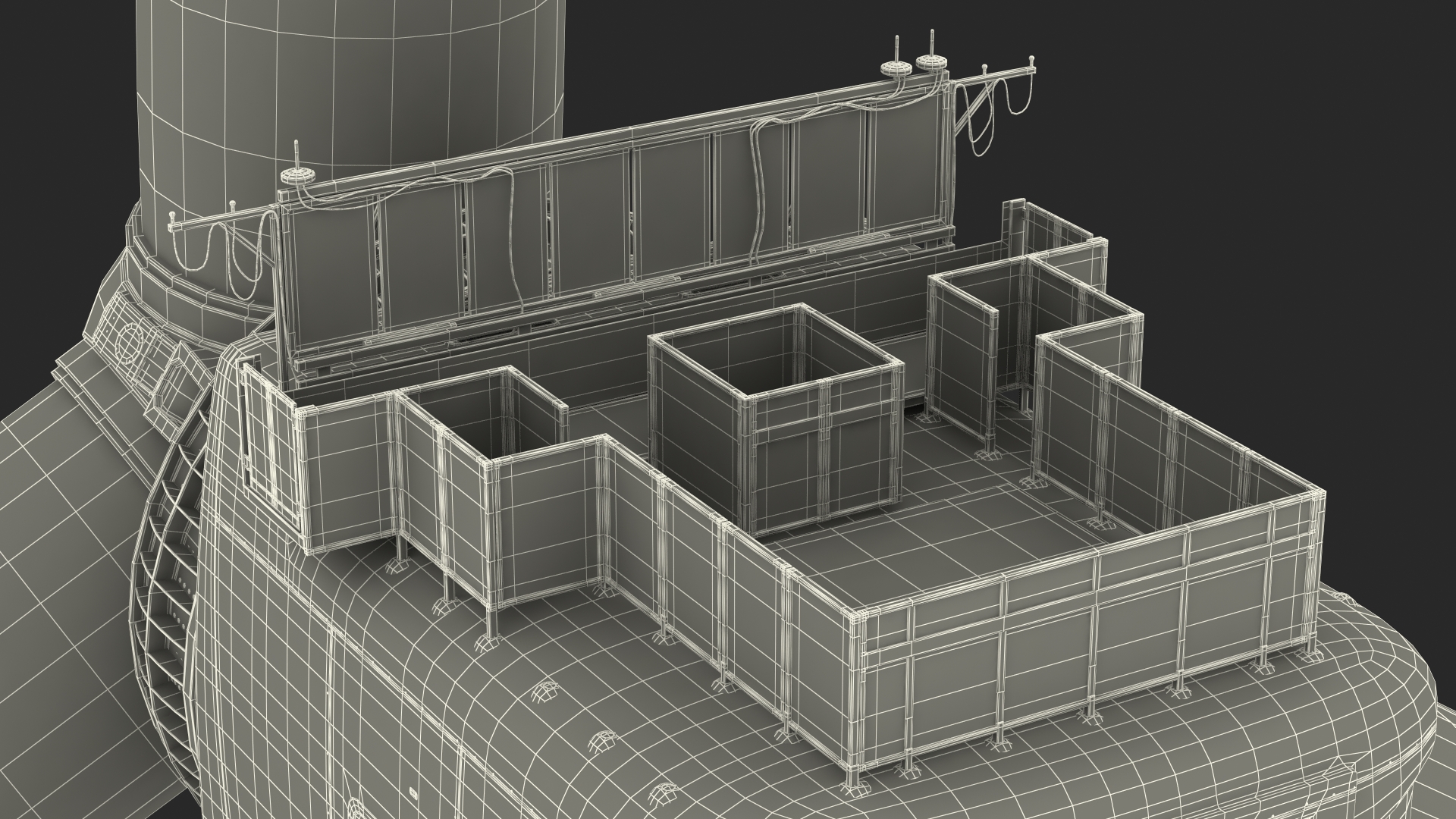 3D model Massive Offshore Wind Turbine Base Frame