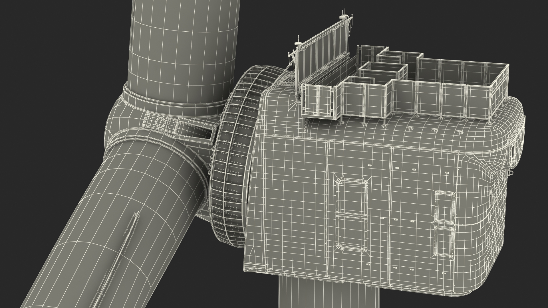 3D model Massive Offshore Wind Turbine Base Frame